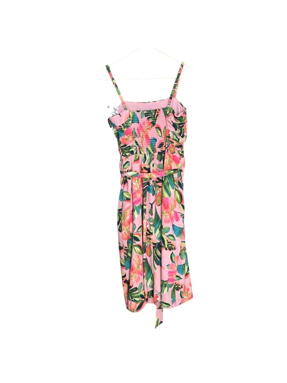 Kensie Floral Pleated Midi Dress Pink Green A-Line Size 4 NWT Summer Boho - Picture 9 of 16